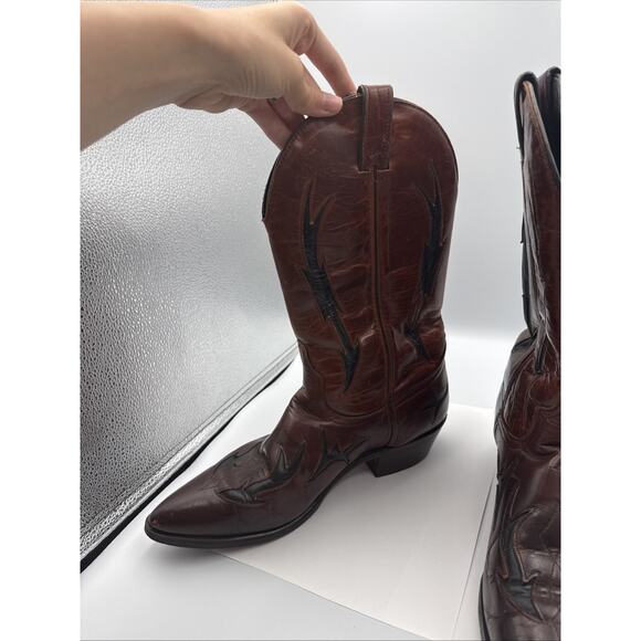 Vintage Code West Cowboy Western Boots Men\'s 9,5 M Brown & Black main image 11